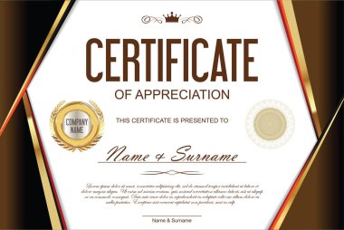 lüks diploma veya sertifika şablonu