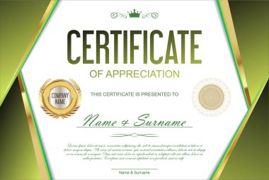 lüks diploma veya sertifika şablonu