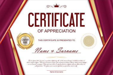 lüks diploma veya sertifika şablonu