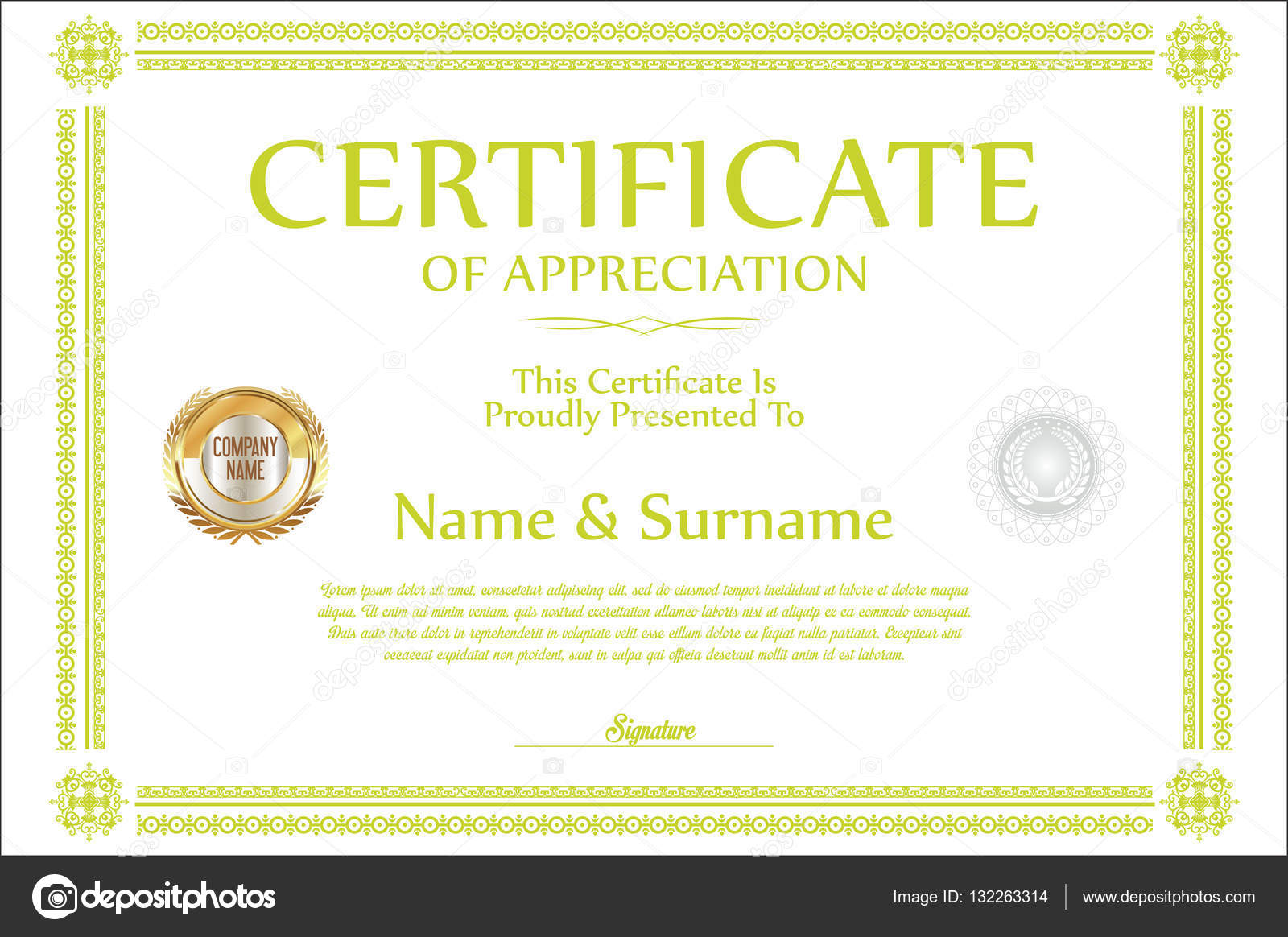 Certificate Template Retro Design Background Stock Vector C Totallyout 132263314