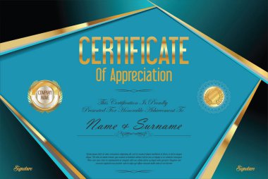 lüks diploma veya sertifika şablonu