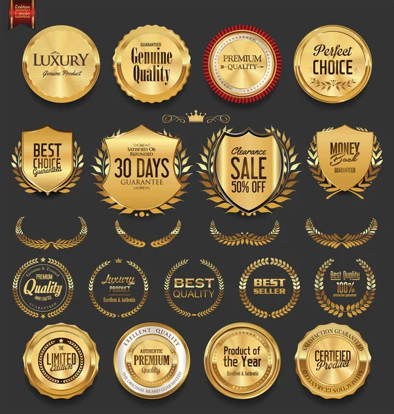 Lüks altın tasarım öğeleri koleksiyonu 