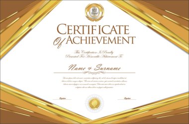 Sertifika retro tasarım şablonu 