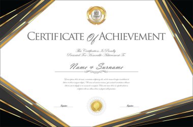 Sertifika retro tasarım şablonu 