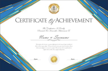 Sertifika retro tasarım şablonu 