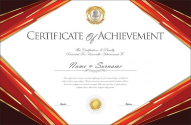 Sertifika retro tasarım şablonu 