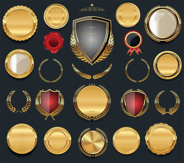 Luxusní zlatý design prvky kolekce — Stockový vektor