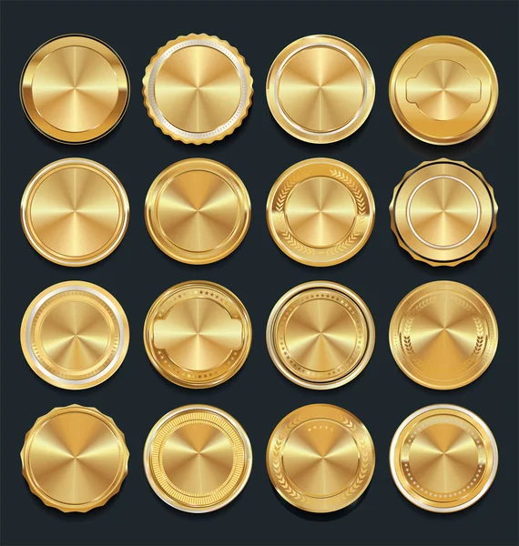 Lyxiga golden design element insamling — Stock vektor