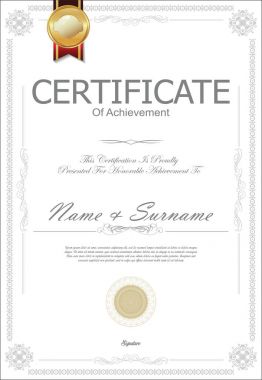 Sertifika koleksiyonu retro tasarımı