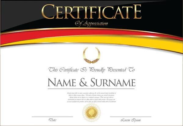 Certyfikat lub dyplom szablon — Wektor stockowy