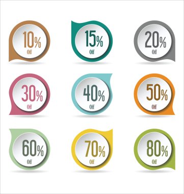 Kağıt Satılık çıkartma koleksiyonu 