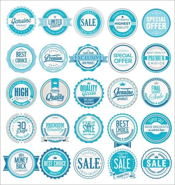 Retro badges and labels collection — Stock Vector