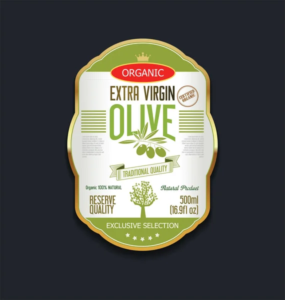 Оливковое масло ретро винтажный фоновый лейбл — стоковый вектор