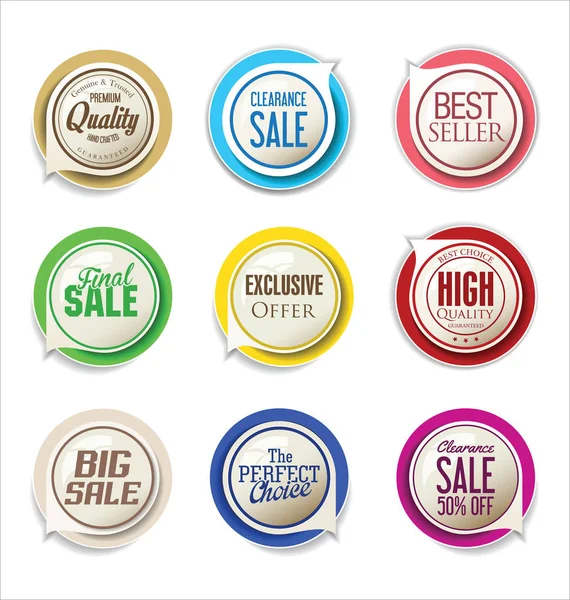 Abstract modern vector label collection — Stock Vector