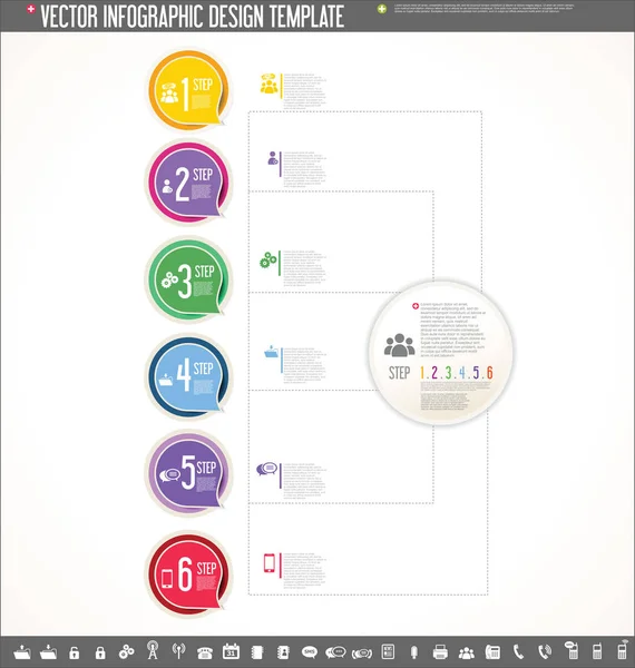 Vektör Infographic tasarım şablonu renkli tasarım — Stok Vektör