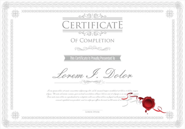 Шаблон ретро-дизайну сертифіката або диплома — стоковий вектор