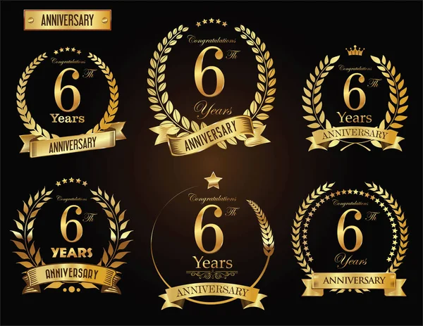 Yıldönümü altın defne çelengi