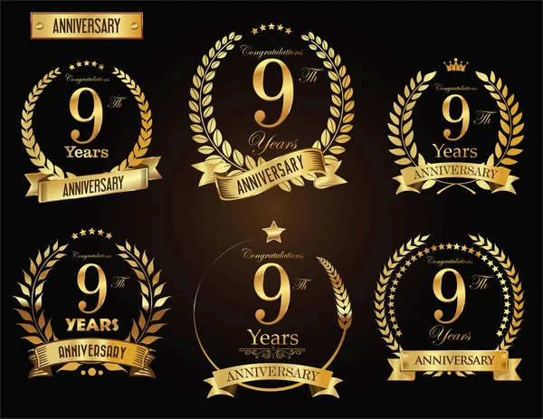 Yıldönümü altın defne çelengi