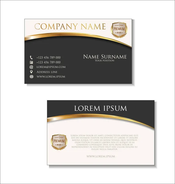 Elegant business card design template — Stock Vector