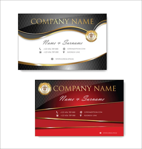 Elegant business card design template — Stock Vector