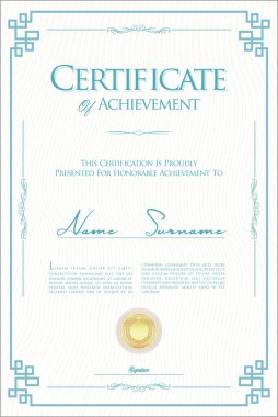 Sertifika veya diploma retro tasarım koleksiyonu