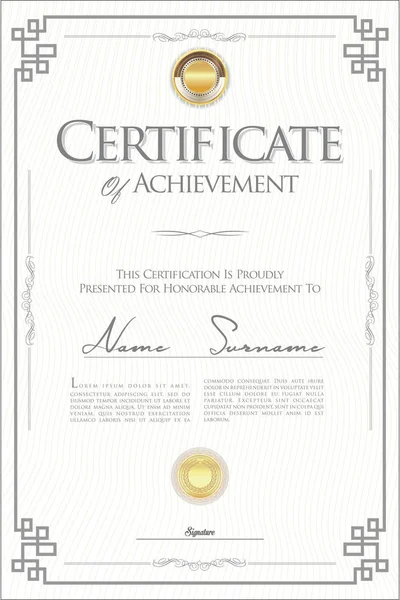 Certificado ou diploma coleção retro design —  Vetores de Stock
