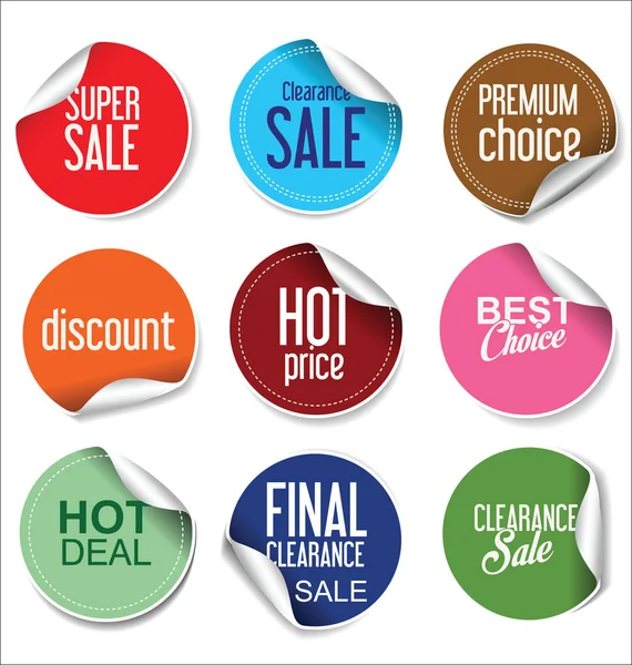 Sale stickers and tags collection — Stock Vector