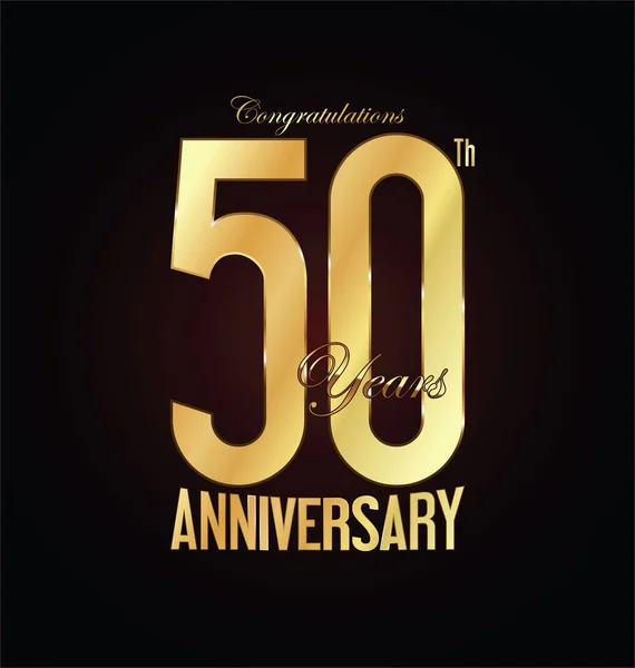 Anniversary golden sign vector — Stock Vector