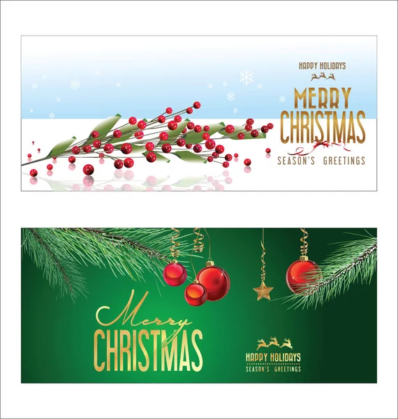 装饰品圣诞背景红球 — 图库矢量图片