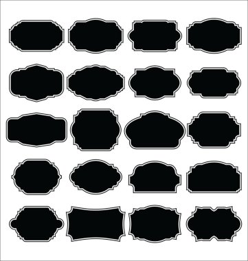 Boş çerçeve ve etiket koleksiyonu