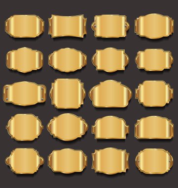 Boş çerçeve ve etiket koleksiyonu