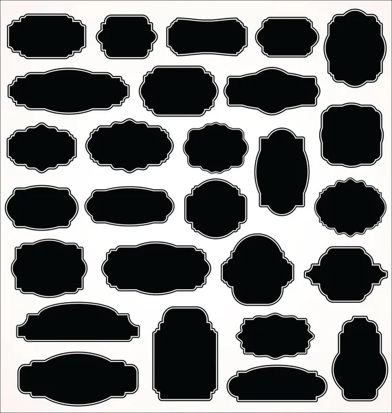 空白の枠とラベルのベクトル コレクション — ストックベクタ