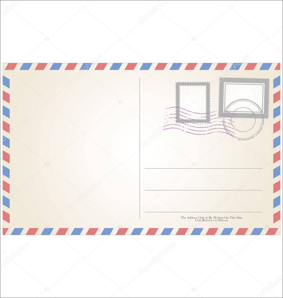 Post card template vector illustration