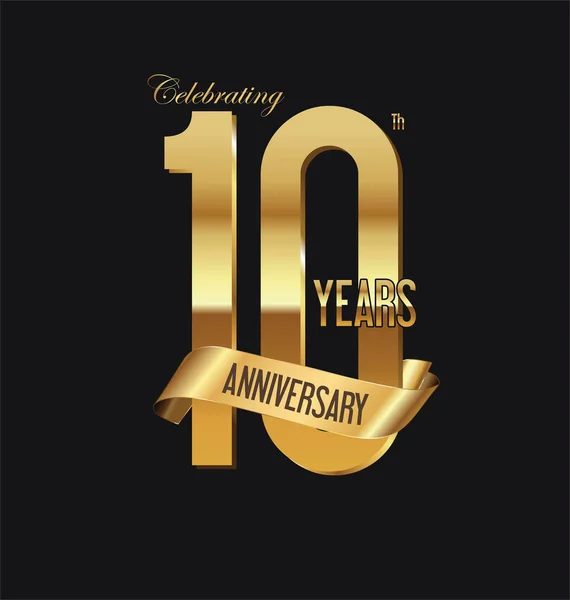 Anniversary Retro Vintage Badge Vector Illustration — Stock Vector