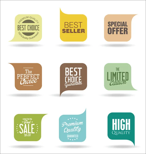 Abstract Modern Sale Vector Badges Collection — Stock Vector