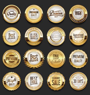 Premium Kalite altın etiketleri koleksiyonu