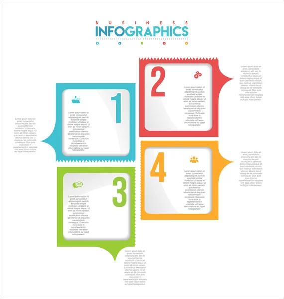 Moderne Infografik Bunte Design Vorlage Illustration — Stockvektor