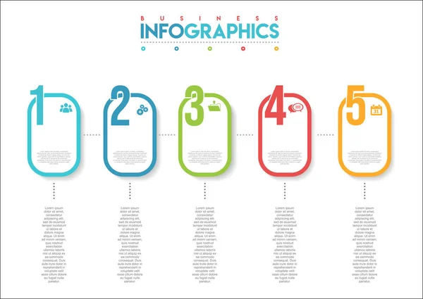 Illustration Modèle Conception Colorée Infographique Moderne — Image vectorielle