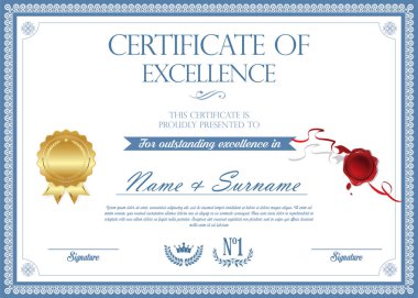 Geçmişe dönük mükemmel tasarım sertifikası veya diploması 