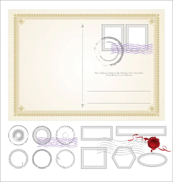 空明信片复古设计 — 图库矢量图片