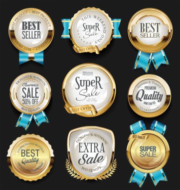 A collection of various badges and labels  clipart
