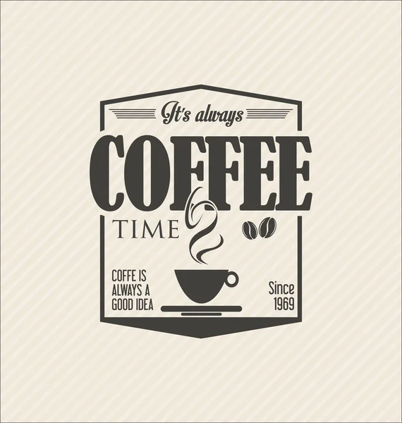 Retro Vintage Café Design Fond Illustration — Image vectorielle