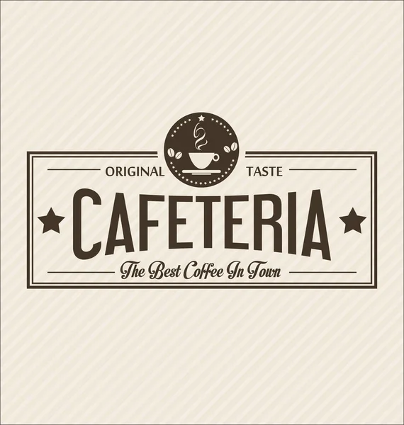 Retro Vintage Café Design Fond Illustration — Image vectorielle