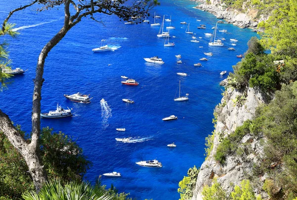 Ostrov Capri Pohled Výšky — Stock fotografie