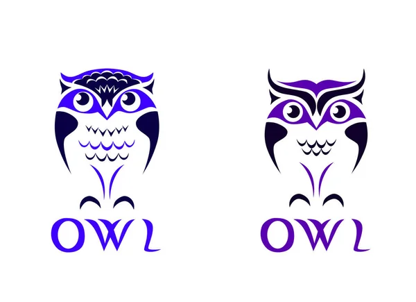 Funny owl logo — Stock Vector