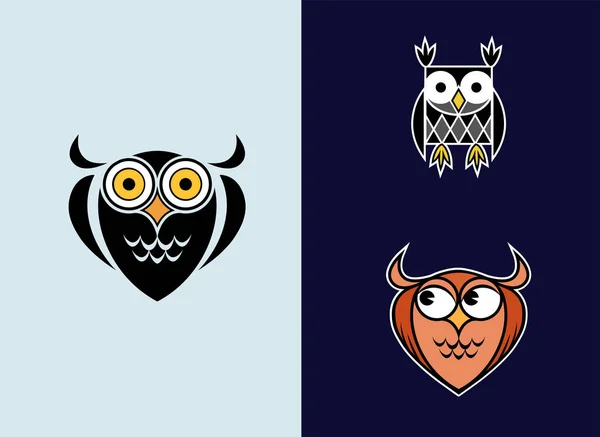 Grappige Owl Logo — Stockvector