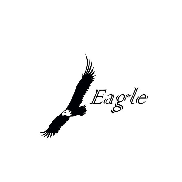 black eagle icon illustration isolated vector sign symbol