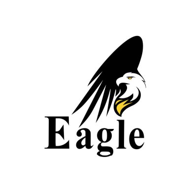 Ateş kartal vektör Logo şablonu