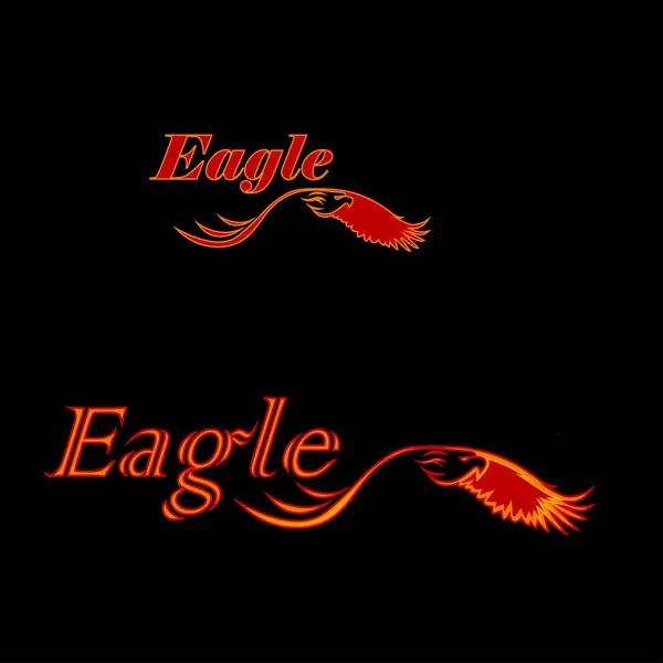 Plantilla de logotipo de vector de águila de fuego — Archivo Imágenes Vectoriales