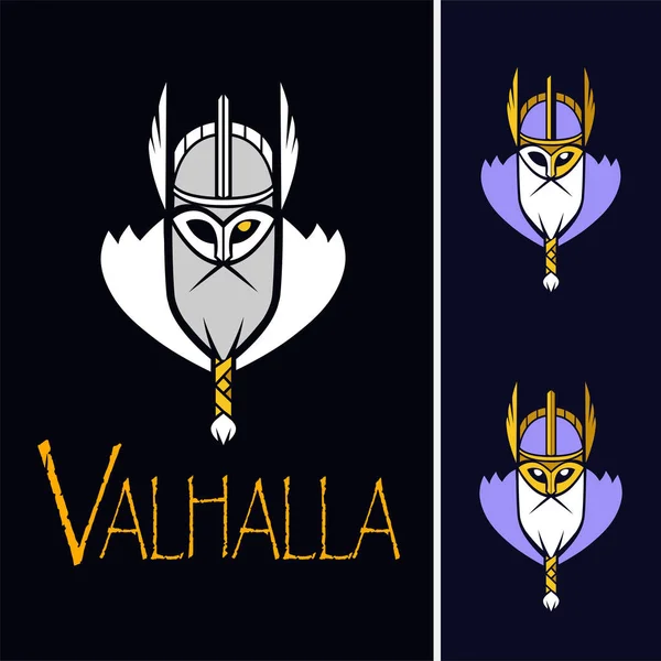 İskandinav Tanrı Odin vektör spor takımı veya Ligi Logo şablonu